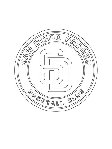 San Diego Padres Logo  Coloring Page